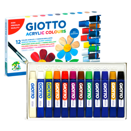PINTURA ACRILICO 12COL 12ML GIOTTO