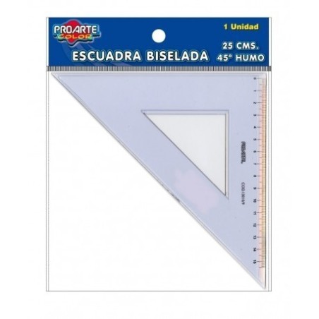 ESCUADRA 45° 25CM PROARTE HUMO 13010-9i