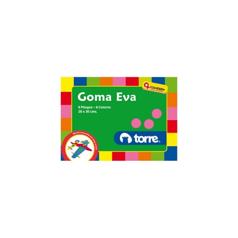 BOLSON GOMA EVA 7 COL 20 x 30CM TORRE. 21734i
