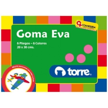 BOLSON GOMA EVA 7 COL 20 x 30CM TORRE. 21734i