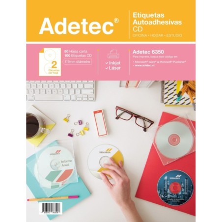 ETIQUETA CD 100 UND 50 HJS ADETEC 6350i