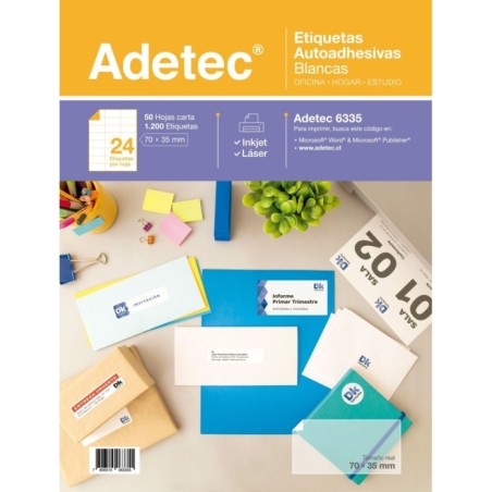 ETIQUETA 70 X 35 24 ETIQUETA 50 HJS ADETEC 6335i