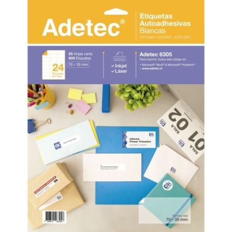 ETIQUETA 70 X 35 24 ETIQUETA 25 HJS ADETEC 6305i