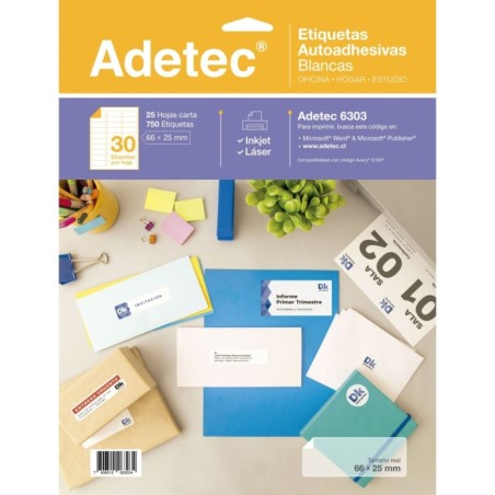 ETIQUETA 66 X 25 30 ETIQUETA 25 HJS ADETEC 6303i