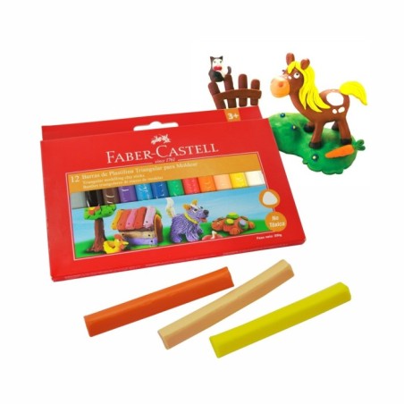 PLASTICINA 12 COL FABER CASTELL PLJ-12i