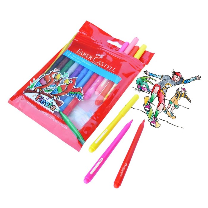 PLUMONES COLOR 12 COL FABER...