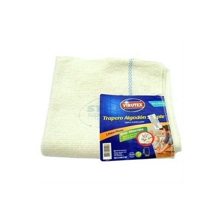 TRAPERO SIMPLE VIRUTEX ALGODON  50 X 70 BLANCOi