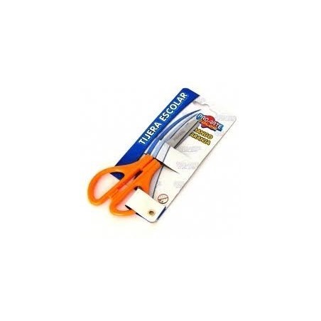 TIJERA ESCOLAR MANGO NARANJA PROARTE BLISTER