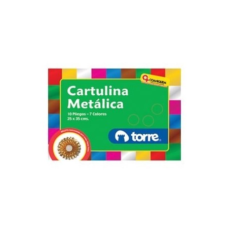 BOLSON CARTULINA METALICA 10 COL COLORE TORR.i