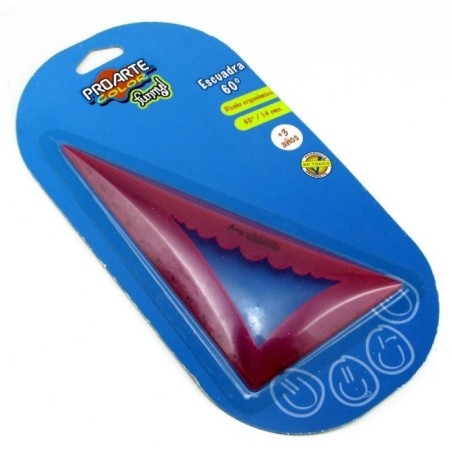ESCUADRA 60° 14CM PROARTE ERGONO FUNNY PLASTICAi