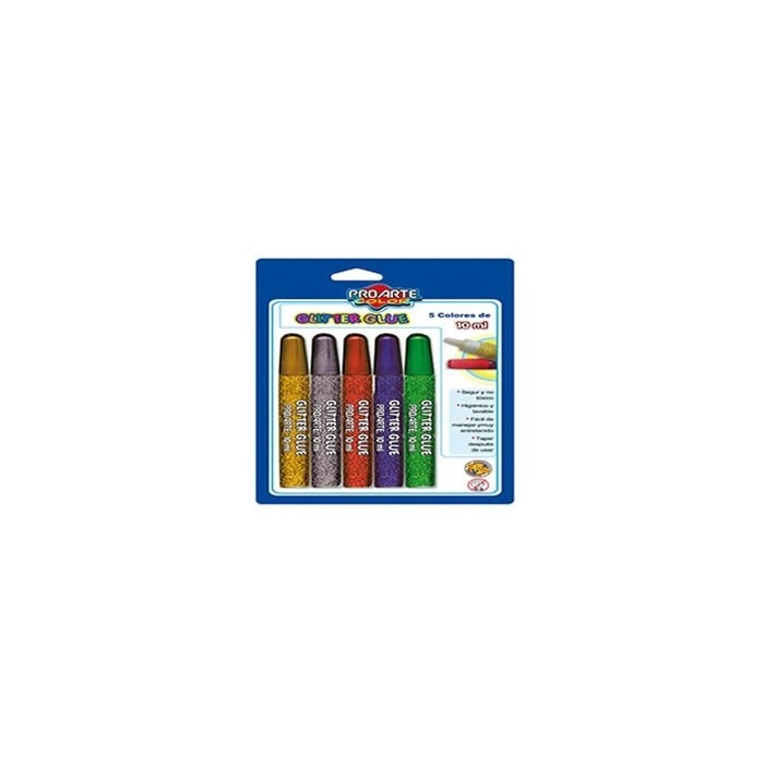 GLITTER GLUE 5 COLORES...