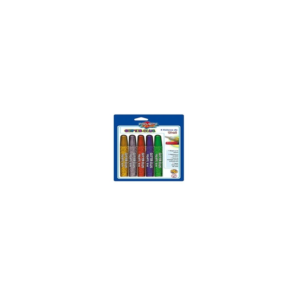 GLITTER GLUE 5 COLORES PROARTE 15901i