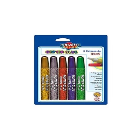 GLITTER GLUE 5 COLORES PROARTE 15901i