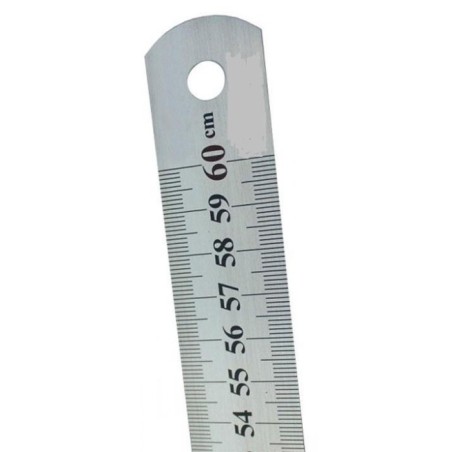 REGLA 60 CM METALICA HAND