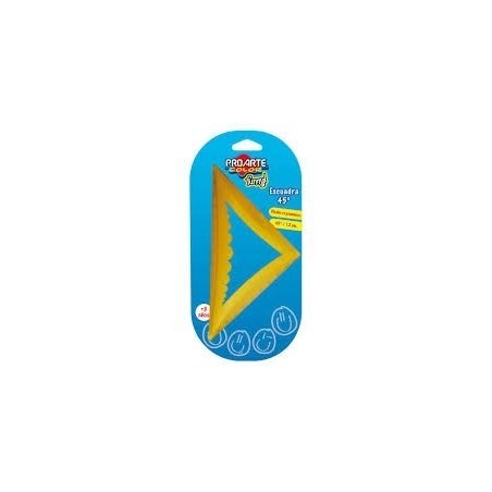 ESCUADRA 45° 14CM PROARTE ERGONO FUNNY PLASTICAi