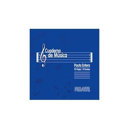 CUADERNO DE MUSICA PAUTA ENTERA PROARTE 13008-7i