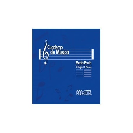 CUADERNO DE MUSICA MEDIA PAUTA PROARTEi