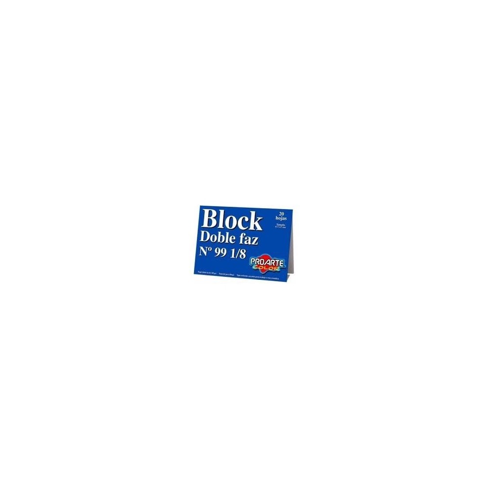 BLOCK DIBUJO N99 1/8 DOBLE FAZ PROARTE 12403-6i