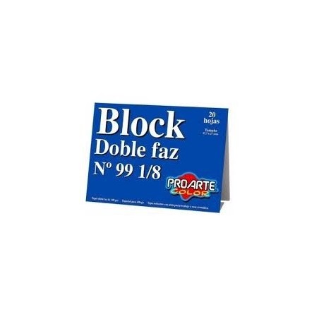 BLOCK DIBUJO N99 1/8 DOBLE FAZ PROARTE 12403-6i