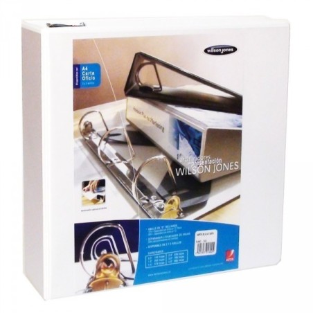 ARCHIVADOR PRESENTACION A-4 1" 3 AROS WJ BLA 250HJS