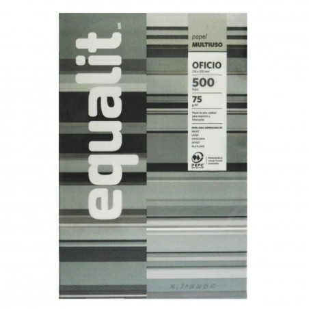 RESMA DE PAPEL OFICIO EQUALIT PLOMA - 75 gr
