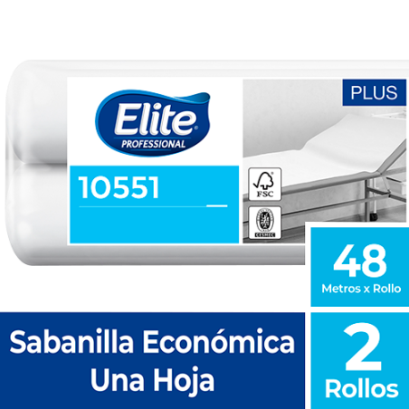 SABANILLA ELITE 2 ROLLOS  50X48 MTS. EXTRA BLANCO