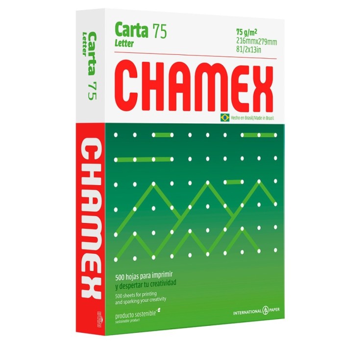 RESMA DE PAPEL CARTA CHAMEX...