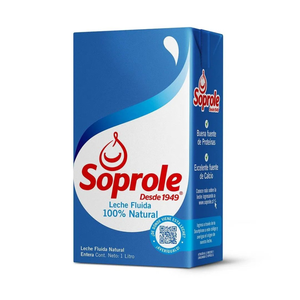 LECHE LIQUIDA 1 LT SOPROLE NATURAL