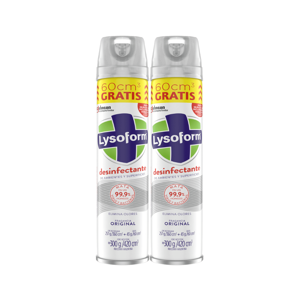 PACK DESINFECTANTE AMBIENTAL LYSOFORM ( 2 unidades )