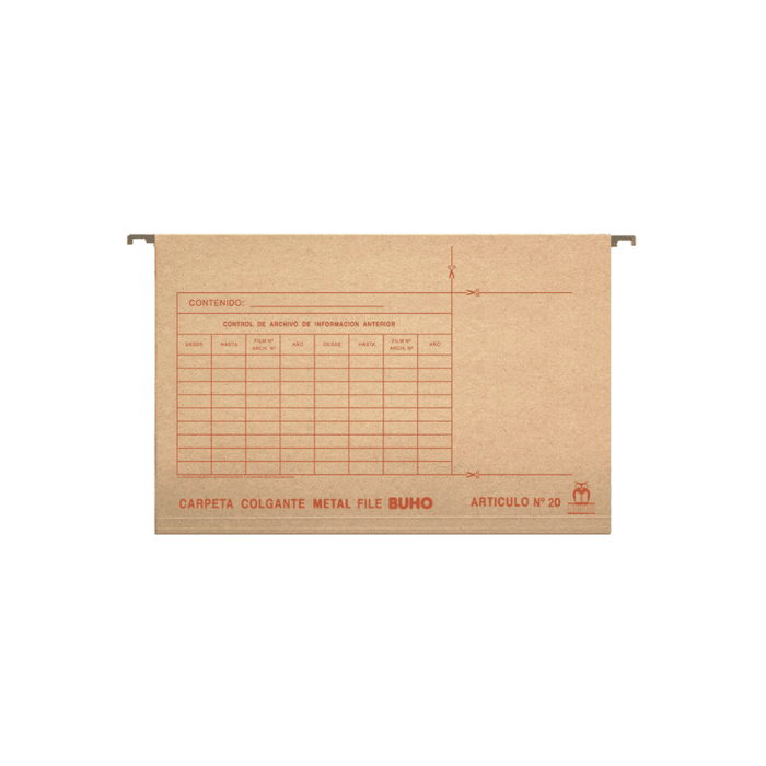 CARPETA COLGANTE METAL BUHO