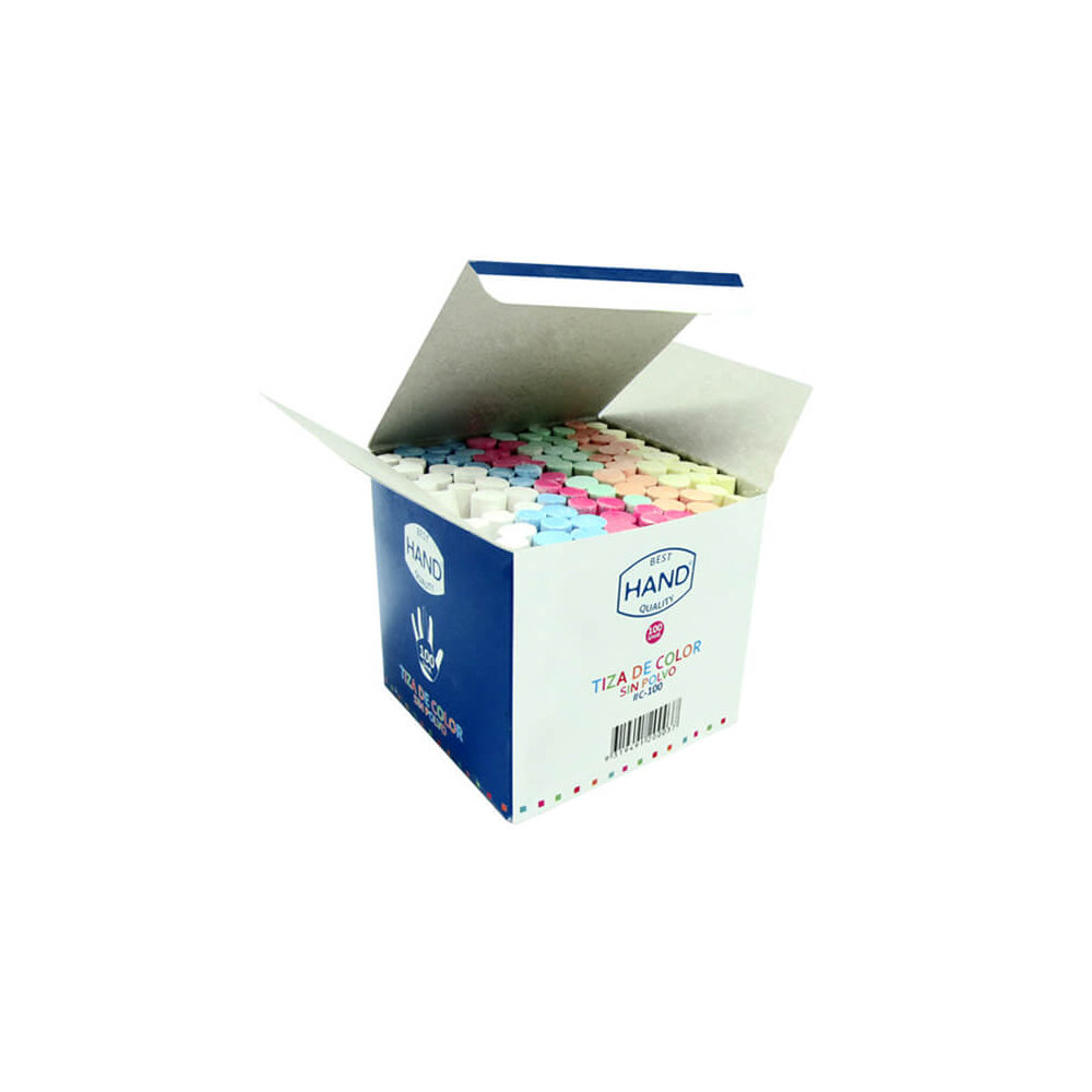 TIZA COLOR 100 UNIDADES HAND
