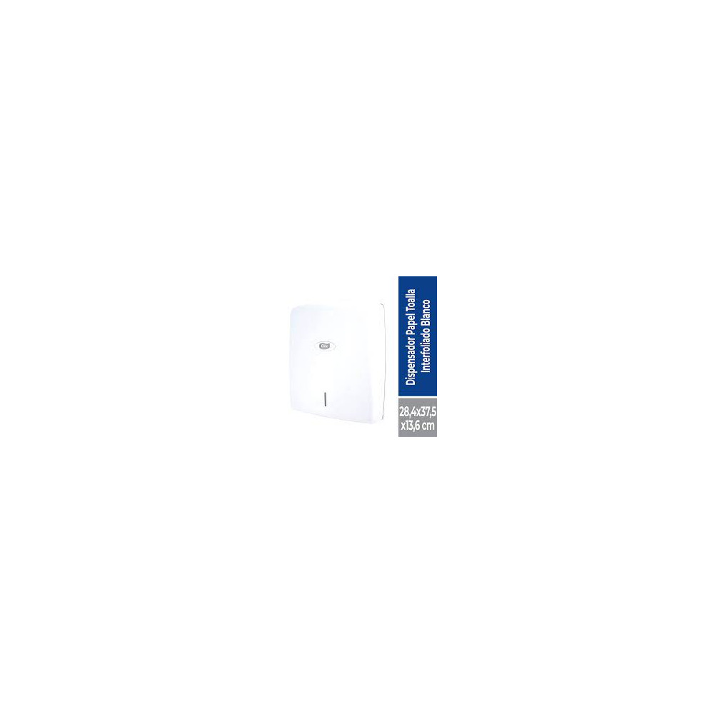 DISPENSADOR TOALLA INTERFOLIADA ELITE TAPA BLANCA