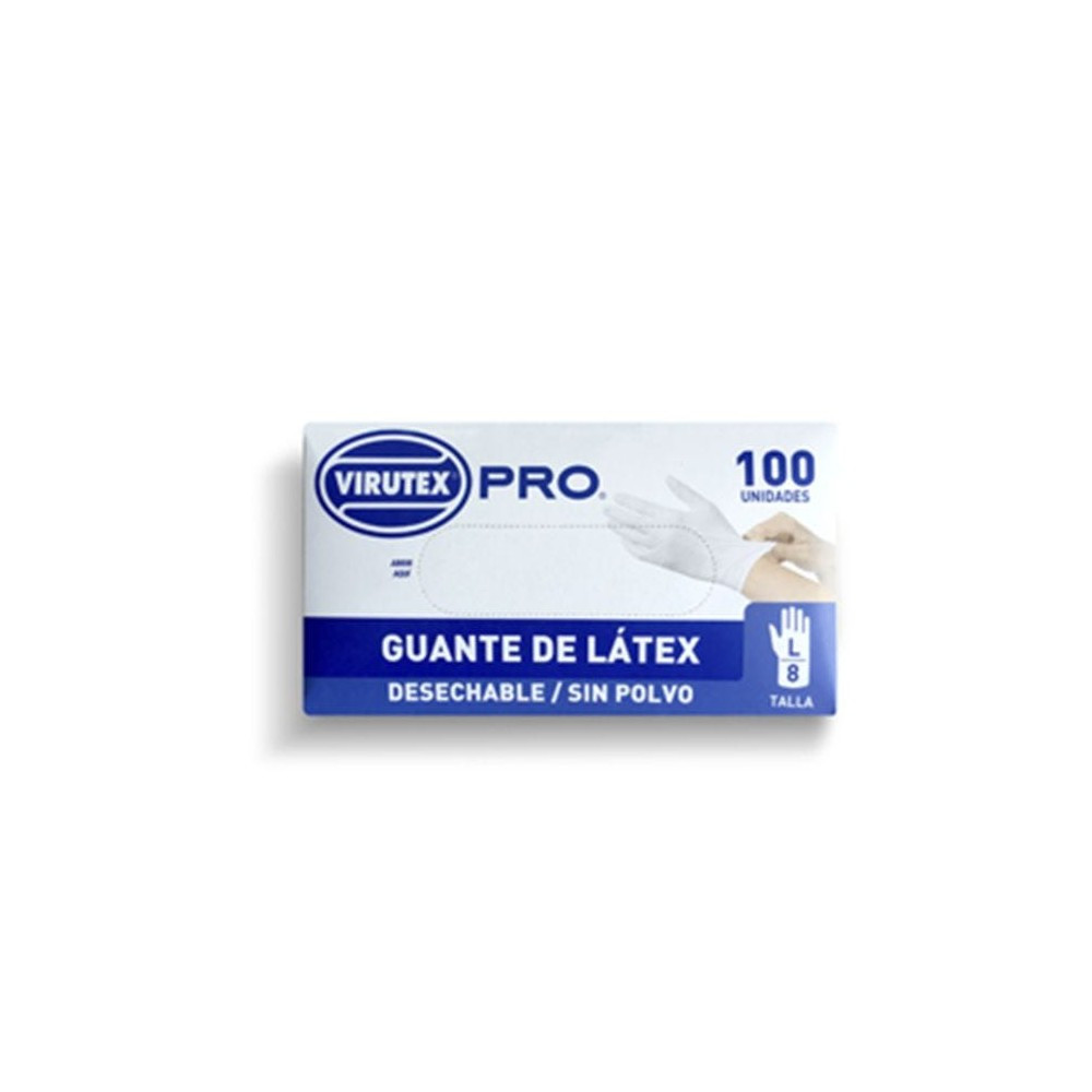CAJA GUANTES DE LATEX VIRUTEX "L" 100 UND