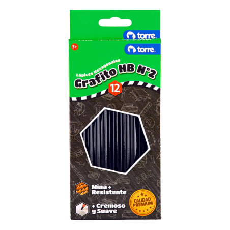 CAJA LAPIZ GRAFITO HB HEXAGONAL 12 UND