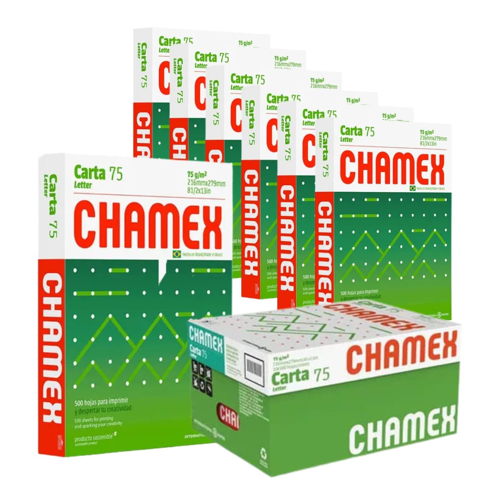 MAYORISTA - 100 RESMA DE PAPEL CARTA CHAMEX