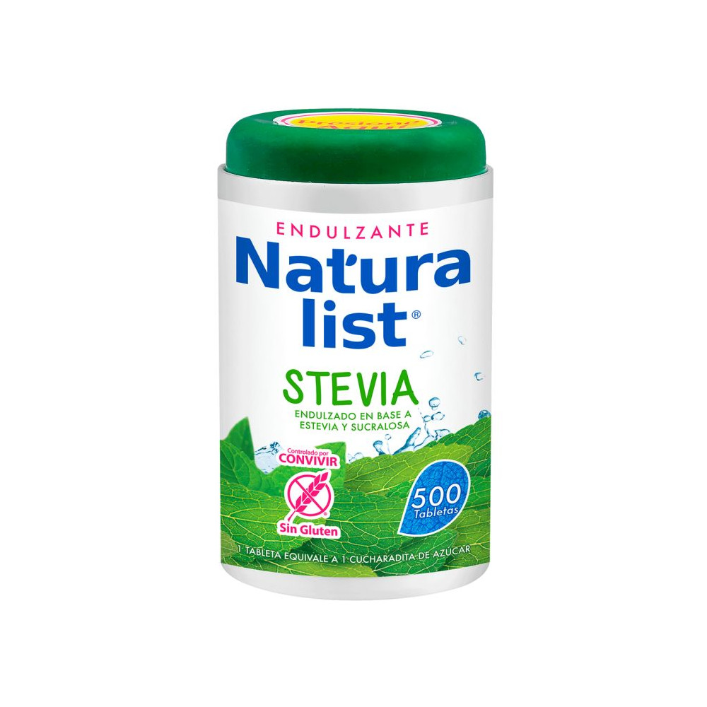 ENDULZANTE TABLETAS 500 NATURALIST STEVIA