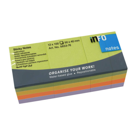 POST IT 38 X 51 MEMO TIP 12 UND COLORES