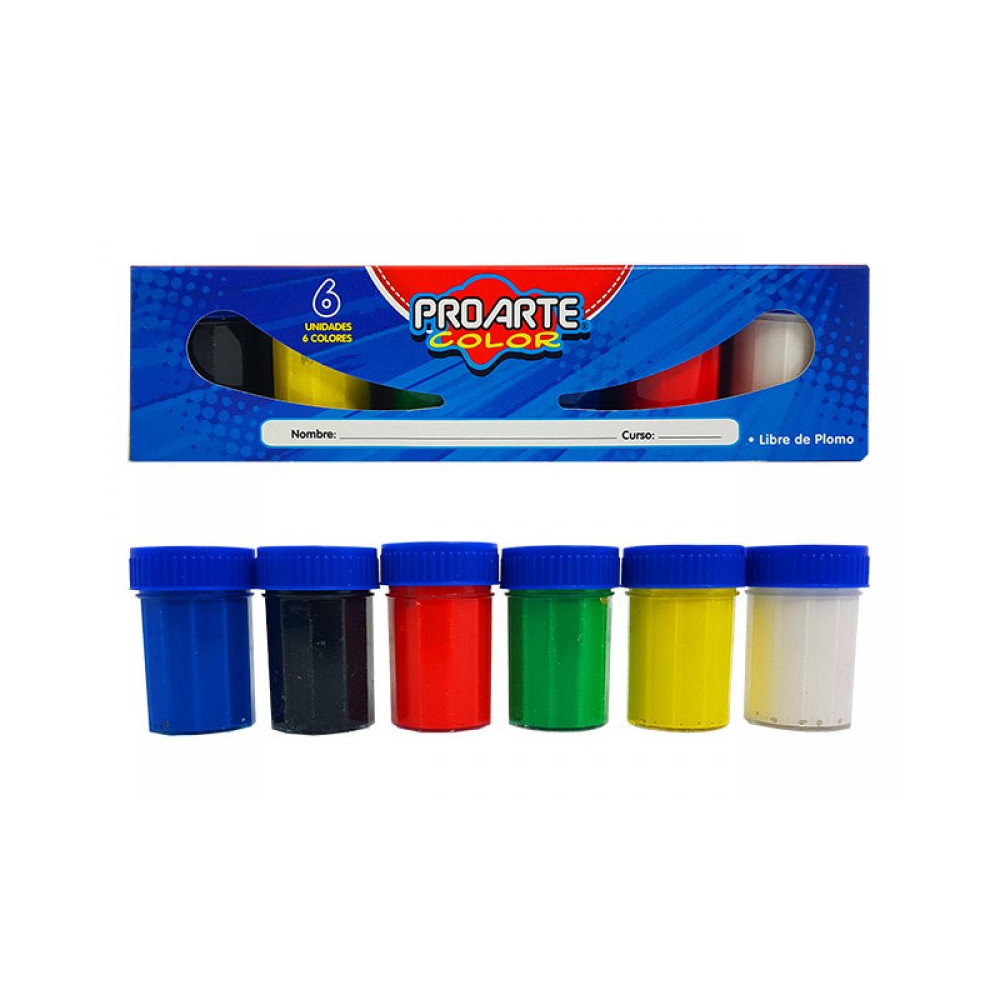 TEMPERA 6 COLORES PROARTE