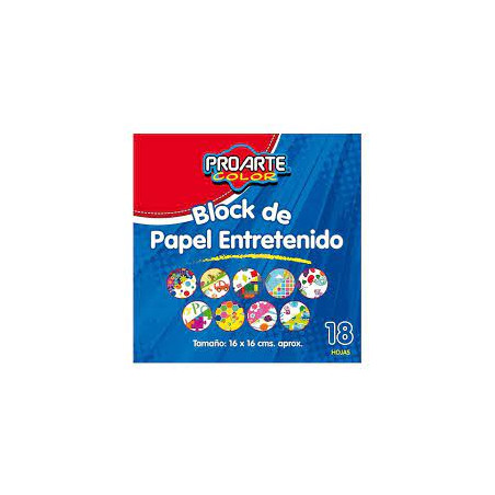 PAPEL ENTRETENIDO 16 X 16 PROARTE 18 HJS