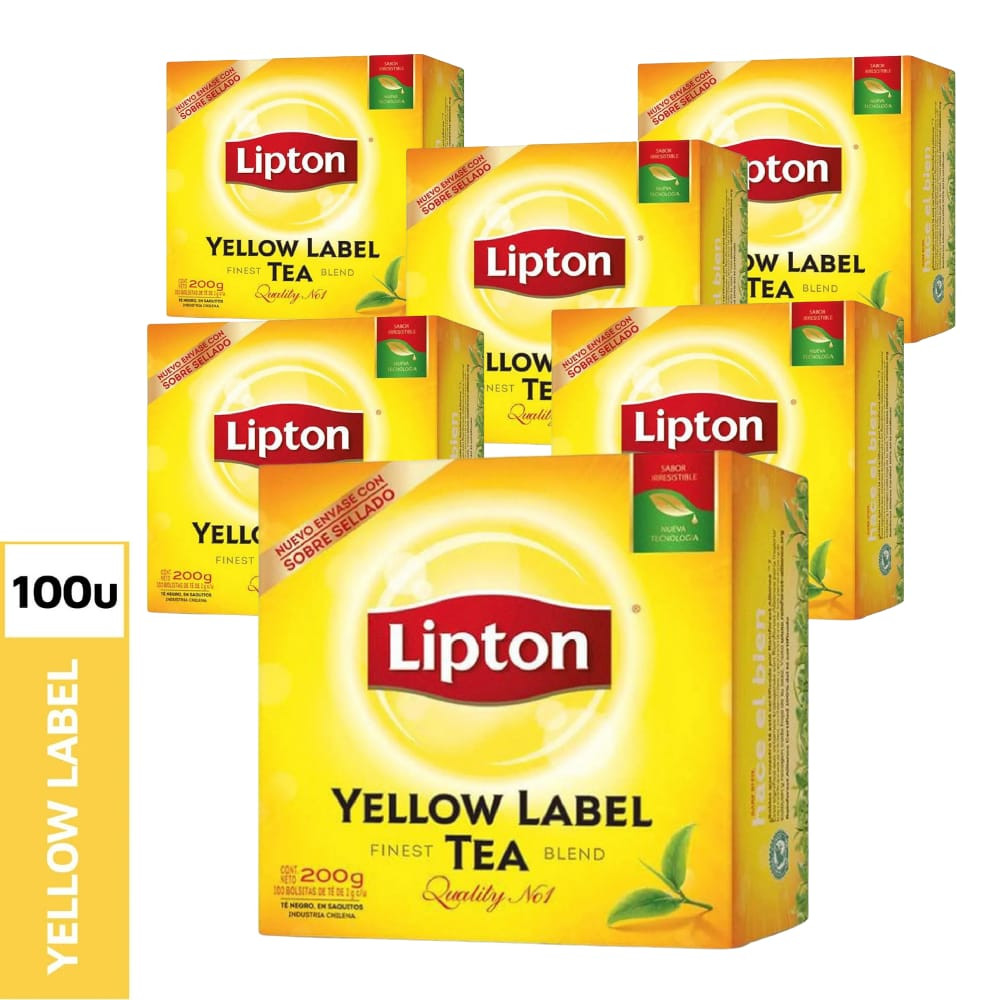 MAYORISTA - 100 CAJAS - TE LIPTON 100 UND YELLOW