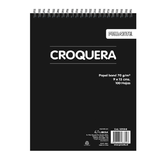 CROQUERA 9 X 13 PROARTE 100...