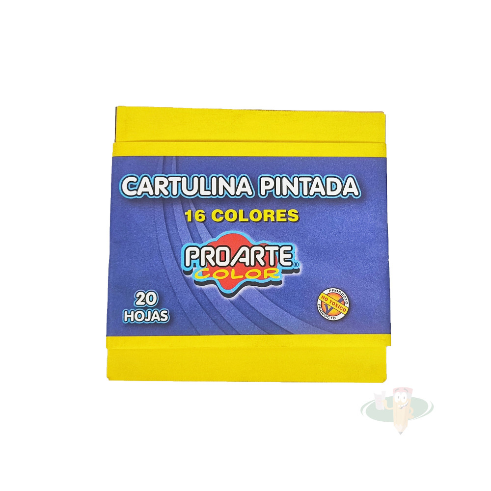 CARTULINA PINTADA 10 X 10 PROARTE ( 16 COLORES )