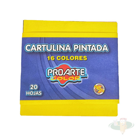 CARTULINA PINTADA 10 X 10 PROARTE ( 16 COLORES )