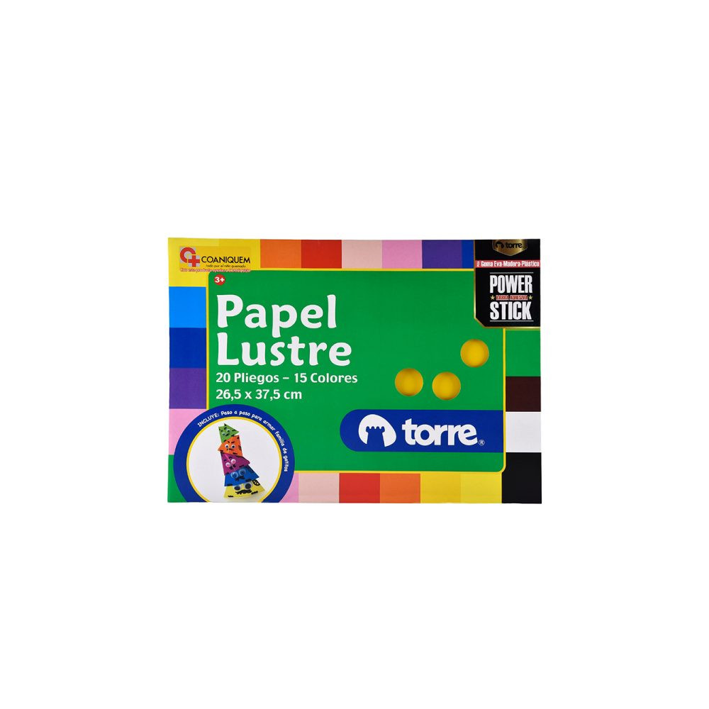 CARPETA PAPEL LUSTRE FLUORESCENTE 6 PLIEGOS TORRE