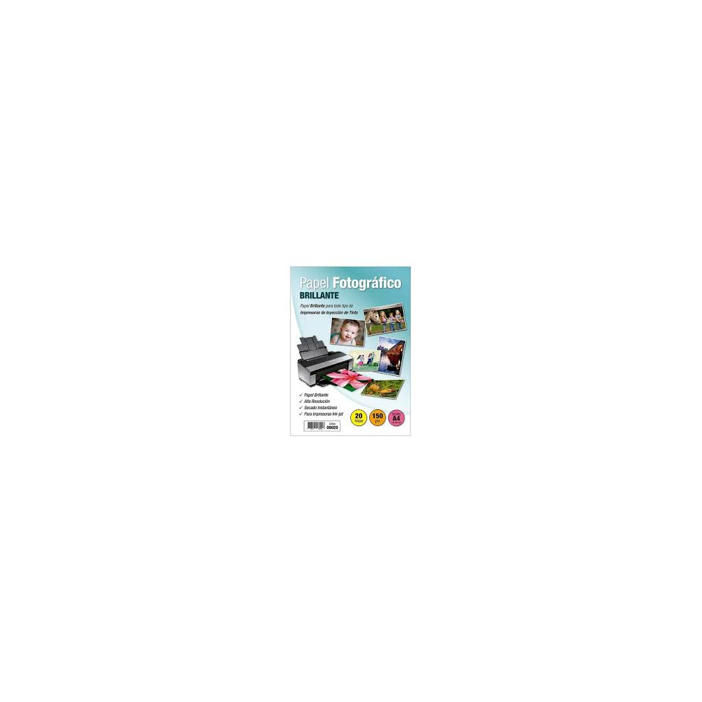 PAPEL FOTOGRAFITO A-4 150 GR ADETEC - 20 HOJAS