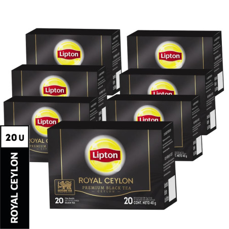 MAYORISTA - 100 CAJAS TE LIPTON ROYAL ETIQUETA NEGRA 20 BOLSITAS
